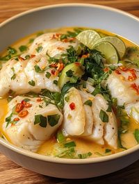 Coconut Lime Fish Soup Recipe - Sanepe Recipes