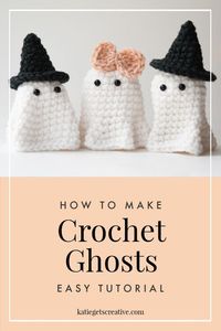 It's spooky time, friends! I've got three new patterns to share with you. Come and crochet these adorable ghosties with me!