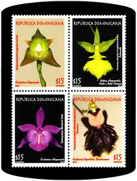 Sellos Dominicanos: Flora Dominicana Orquídeas