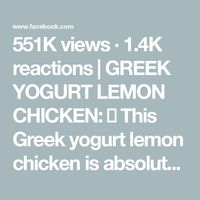 551K views · 1.4K reactions | GREEK YOGURT LEMON CHICKEN: 🍋 

This Greek yogurt lemon chicken is absolutely delicious. It has become my new go to weeknight chicken recipe because it’s so easy to make and comes out crispy, yet moist and pairs perfectly with any sides. I love pairing it with yellow rice and roasted veggies. You only need 2 ingredients and a couple spices and this is done in under 30 minutes. Hope you love this one! 
 🍋Tag me if you make this Greek Yogurt Lemon Chicken and follow for more easy, real ingredient recipes!  Ingredients:
 6 Chicken Thighs @farmerfocus  1/2 cup Greek yogurt @wallabyyogurt  1/2 lemon @sunkistcitrus  1/2 tsp of salt, pepper, garlic powder Directions: 1. Add chicken thighs to a bowl, add your Greek yogurt, lemon and spices and mix. 2. Add your thigh