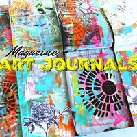 Make colorful art journals with old magazines and a Gel Press!