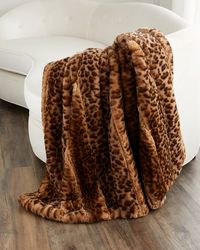 Fabulous Furs Posh Faux-Fur Throw Blanket, 60" x 72" | Neiman Marcus