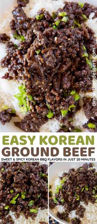 Sweet and Spicy Korean Ground Beef with all the flavors of your favorite Korean BBQ but for a third of the cost and kid friendly!