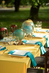 LOVE old globes, awesome colours- what an inspiration for a bon voyage party or even graduation