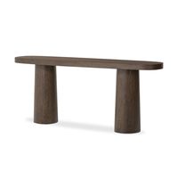 Four Hands Valen Console Table - Rustic Brown Oak Veneer