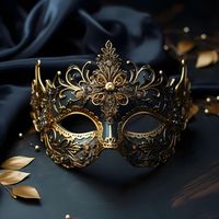 Photo gold masquerade venetian mask orna... | Premium Photo #Freepik #photo