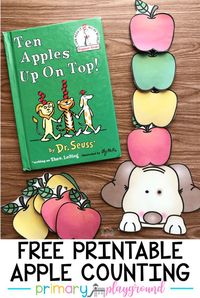 Free-Printable-Apple-Counting #applecounting #fallmath #kindergarten #preschool #bookactivity #kindergartenmath