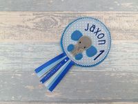 Check out this item in my Etsy shop https://www.etsy.com/uk/listing/685841192/elephant-badge-birthday-rosette-blue