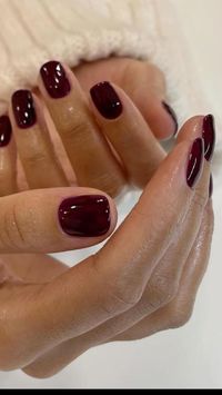 Nail  • nail inspo  • Nails  • Pretty nails  • Simple nails  • Holiday nails  • Christmas nails  • Dark red nails  • Red nails  • Wine nails  • Square nails  • Nail ideas  • Clean nails  • Christmas nails  • Winter nails  • Cute nails