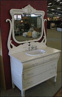 bathroom vanity from old dresser | images of antique bathroom vanity shabby chic white dresser with sink ...