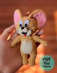 Crochet Jerry Mouse Amigurumi PDF Free Pattern - Amigurumiday