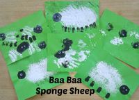 Baa Baa Sponge Painting Sheep - Crafty Kids at Home