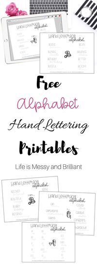 Free Alpha Hand-Lettering Printables