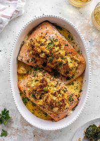 Crab Topped Salmon