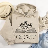 Floral Just One More Chapter Hoodie, Read Book Hoodie, Librarian Hoodie, Book Lover Gift, Book Quote Hoodie, Book Hoodie, Bookworm Hoodie  HOW TO PLACE YOUR ORDER** 1. Start by carefully reviewing all product images to ensure you're getting exactly what you want. 2. Pick your favorite hoodie color. 3. Select the right size to match your needs. 4. Tap "ADD TO CART." To add other items, return to the listing, select additional colors and sizes, and repeat. 5. When you're ready to wrap up, click "Proceed to Checkout" and follow the steps to complete your purchase.  HOODIE FEATURES** - Youth Hoodies come without drawstrings for extra safety.  - Crafted from a durable blend of 50% Cotton and 50% Polyester. - Medium-weight fabric provides both comfort and longevity. - Tear-away tags make wearing