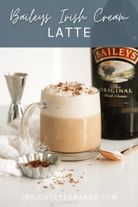 Give your weekend coffee a boozy upgrade with this Baileys Latte recipe! Made with 3 simple ingredients: espresso, milk, and Irish Cream. It's perfect for holiday parties, festive brunches, and - of course - St. Patrick's Day!