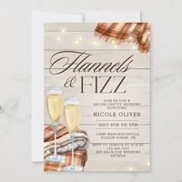 This Rustic Flannels & Fizz Fall Weekend Invitation captures the essence of autumn with its charming design, featuring warm colors and rustic elements. Perfect for celebrating you in a cozy atmosphere, the invitation sets the tone for a delightful gathering, inviting guests to enjoy a memorable day filled with flannel patterns and sparkling beverages. The back has enough space for weekend details, cost estimate and more.