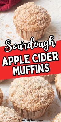 Apple Cider Sourdough Muffins are the perfect sourdough discard muffin recipe! They are lightly sweetened, with a hint of sourdough tang and apple cider flavor then topped with a delicious cinnamon sugar blend. 