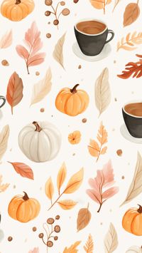 Free Cozy Fall Phone Wallpapers: Leaves, Pumpkins & Warm Cups of Coffee