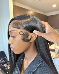 Ig moochhair Wig install, baby hair, side part wig install, hairstyle, black girl hairstyles