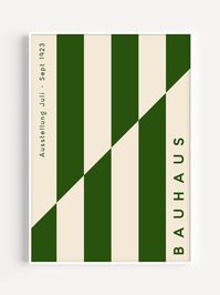 Green Stripes Bauhaus Print – Luxe Poster Co