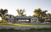 This front is similar ours.  Could mimic how they create porch area by extending dormer roof.  With our house we could do this to create front entry area and do addition of space in front.