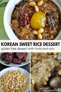 A dessert filled with health-promoting ingredients like jujube, chestnuts, and pine nuts. This version uses a pressure cooker and can be done quicker than most traditional recipes. #instantpot #glutenfreedessert #asianfood #koreanfood #kimchimari