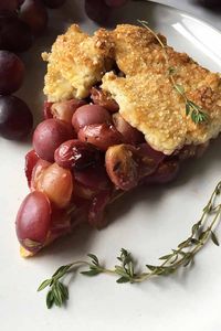 Think grapes are just a snacking fruit? They can also be used to make a beautiful dessert, like this rustic grape galette flavored with fresh thyme. Read more now on Foodal.