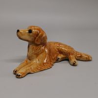 Miniature animal statues for a very cute gift Golden Retriever Dog Luxurious princess, but friendly to people Detailed, realistic and cute. Nice for your collection or as a gift for any occasion. Materials Ceramic, Porcelain SIZE Width : 3.5 cm Length : 6.5 cm Height : ุ6.5 cm Weight : 50 g. We hope you are enjoy with our product and service. Thank you very much for visiting my shop. SHIPPING : Items will be ready to be shipped within 1-3 business days after Paypal payment is complete. The order