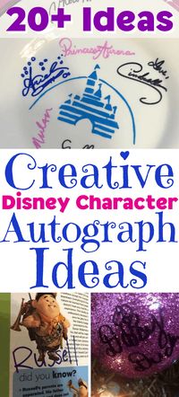 What will Disney Characters sign? Here are 20+ ideas for collecting your favorite Disney Character autographs. #disneyvacation #disneycharacters #disneytips