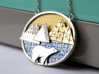 Mountain bear necklace