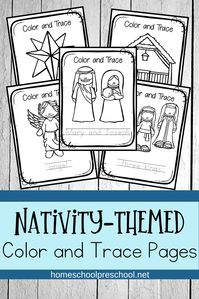 These nativity coloring pages will keep your preschoolers entertained this holiday season. These no-prep activities are perfect for busy preschool moms and teachers.