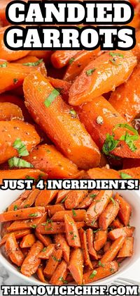 This candied carrots recipe is a classic that may easily become your new favorite side dish! Just a few simple ingredients make these carrots a sweet and delicious addition to any meal.