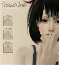 Mod The Sims - Natural Nails - 3 length