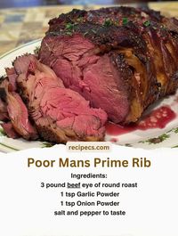 Easy Family Recipes | My husband Made this " Poor Mans Prime Rib ", y'all help me make his day with compliments ...Thanks 🥰🥰 | Facebook