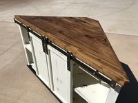 Farmhouse style corner TV stand