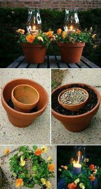 Great idea : Potted Candle Planters