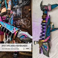 Jinx Arcane Fishbones Cosplay Blueprint and Instruction Guide | Etsy