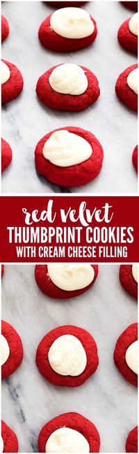 These thumbprint cookies are buttery pillows of dreamy cookie goodness filled with rich cream cheese frosting! therecipecritic.com