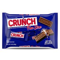 CRUNCH Fun Size Candy Bar, Milk Chocolate and Crisped Rice, 10 oz - Walmart.com