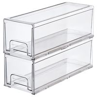 PRICES MAY VARY. YOU WON'T FIND A MORE VERSATILE SET OF BINS: You can use these large clear plastic storage drawer containers for organizing any space in and around your home – the kitchen, cabinets, closets, pantries, bedroom, dining room, laundry room, nursery, garage, kids toy room, under sink organizers and more. MADE FROM THICK, BPA-FREE PLASTIC: Our home organization clear drawer bins are made out of heavy-duty plastic that does not contain BPA. Perfect plastic storage cubes bins for kitch