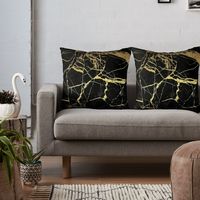 "Black and Gold Marble " Throw Pillow by ilovesbd | Redbubble