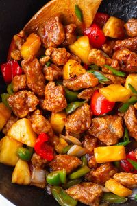 Sweet and Sour Pork! This Chinese classic is a beloved dish. Sweet and sour pork is a popular takeout dish, but also a favorite in home cooking. It's sweet and tangy, and so delicious.