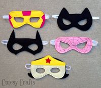 Felt Superhero Mask Templates - Cutesy Crafts