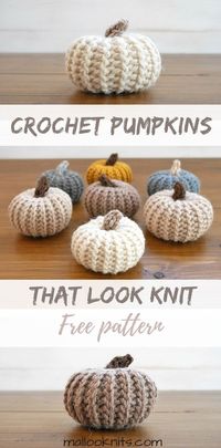 Crochet pumpkins pattern that actually look knit | free crochet pattern and tutorial