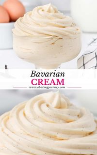 This classic French Bavarian Cream (Crème Bavaroise) combines a Pouring Custard (Crème Anglaise), Gelatine and Whipped Cream. Delicious served on its own as a dessert or used as a filling for cakes and pastries.