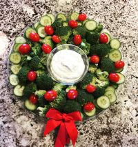 Christmas Veggie Wreath Appetizer