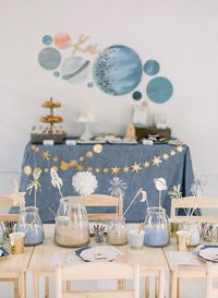 A Galaxy-Blue Outer Space Themed Birthday Party