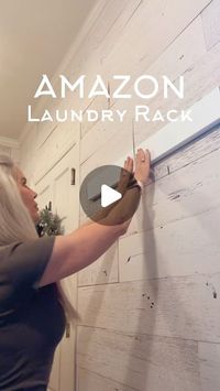 Julie Lancia • AMAZON HOME FINDS on Instagram: "Comment LINK or shop my link in bio. Note: You need to be following me @julie.thedesigntwins to see the link I send. 🫶 My new drying rack frees up floor space while giving me a ton of room to dry all my clothes.  Took me only a couple minutes to install.  I love how it easily opens and closes and nearly disappears when not in use.  Mine is the 32” and it also comes in one size bigger, 40”.  XO ~ Julie   #amazonmusthaves #amazonhome #amazonfinds #laundryday #AmazonInfluencer #amazonfavorites laundry room drying rack"