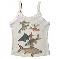 Fish Print Aesthetic Tank Top | Aesthetic Outfits - BOOGZEL – Boogzel Clothing